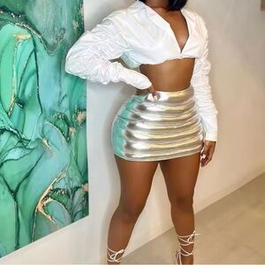 Metallic skirt